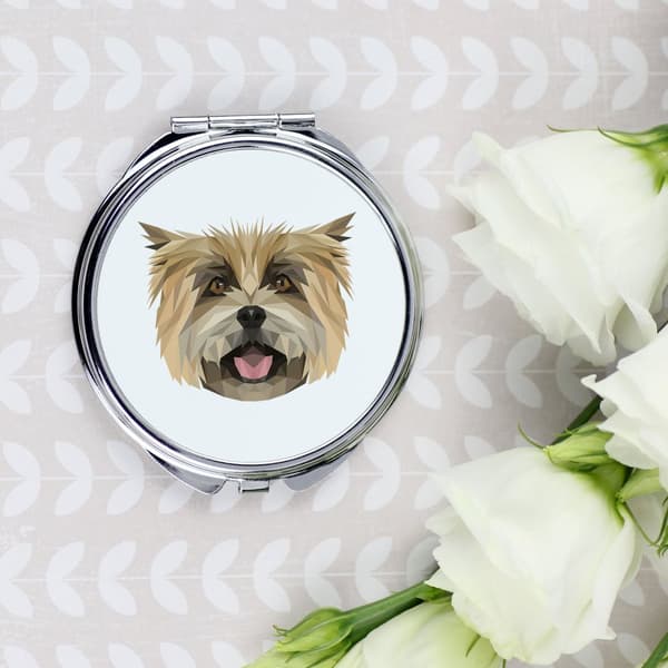 Cairn Terrier - en spegel med ett foto och en geometrisk inskription av Art-Dog