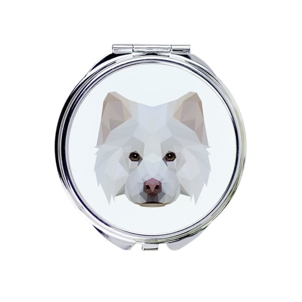 Suomenlapinkoira, Suomenlapinkoira - peili valokuvalla ja geometrisella kirjoituksella Art-Dog