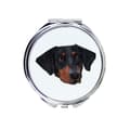 Miniatyrbild 1 av 3: Doberman, Dobermann - en spegel med ett foto och en geometrisk inskription av Art-Dog