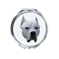 Miniatyrbild 1 av 3: Argentinsk Grand Danois, Dogo Argentino - en spegel med ett foto och en geometrisk inskription av Art-Dog