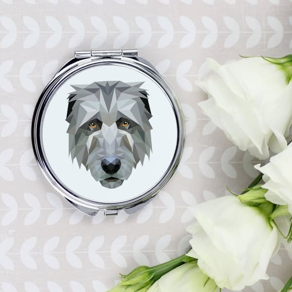 Irlanninsusikoira, Irlanninsusikoira - peili valokuvalla ja geometrisella kirjoituksella Art-Dog