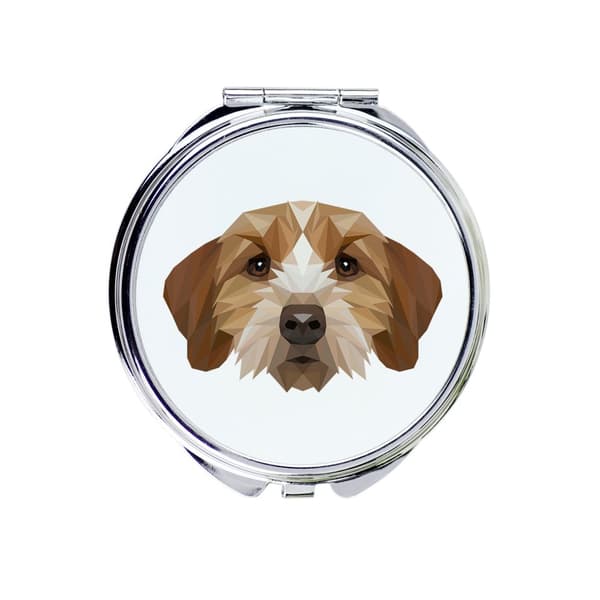 Breton Basset, Basset Fauve de Bretagne - peili valokuvalla ja geometrisella kirjoituksella Art-Dog