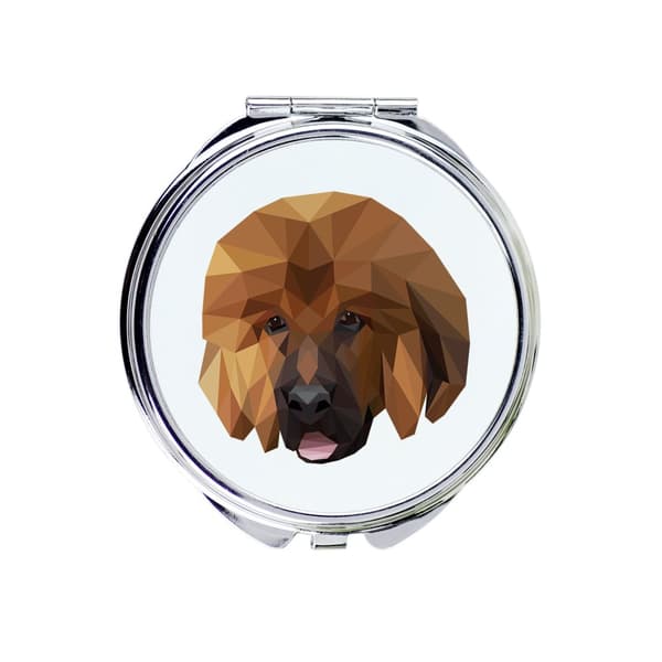 Tibetansk Mastiff, Tibetansk Grand Danois - et spejl med et foto og en geometrisk inskription af Art-Dog