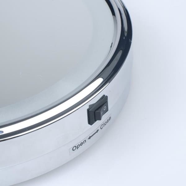 Elegant LED Makeup-spejl med 360° rotation & forstørrelse - Kromfinish