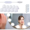 Miniatyrbild 8 av 10: LED-sminkspegelbelysning – 10-pack med USB
