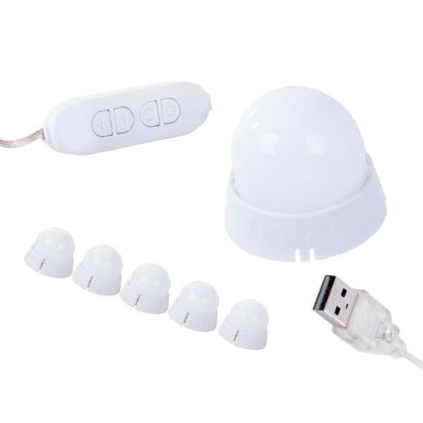 LED-sminkspegelbelysning – 10-pack med USB