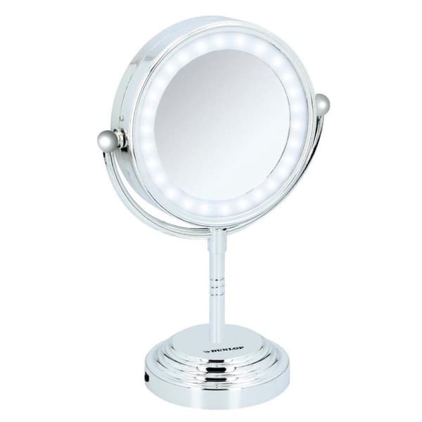 Dunlop LED makeup spejl 15 cm krom