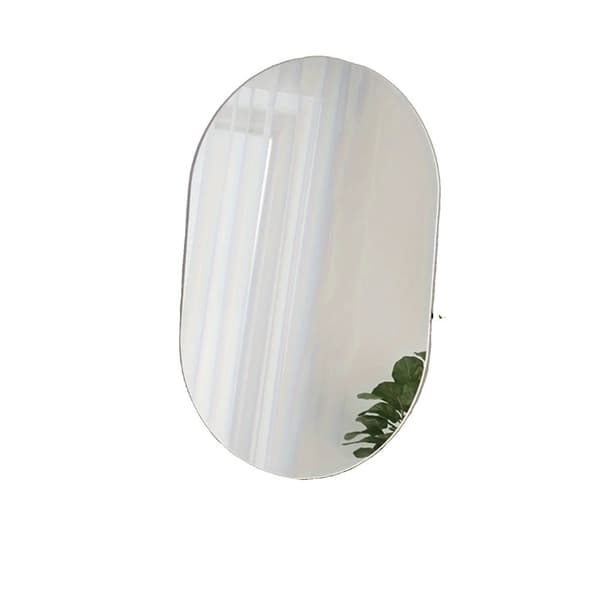 Oval spejl med skuffe, vintage stil, letvægts og bærbar,Guld