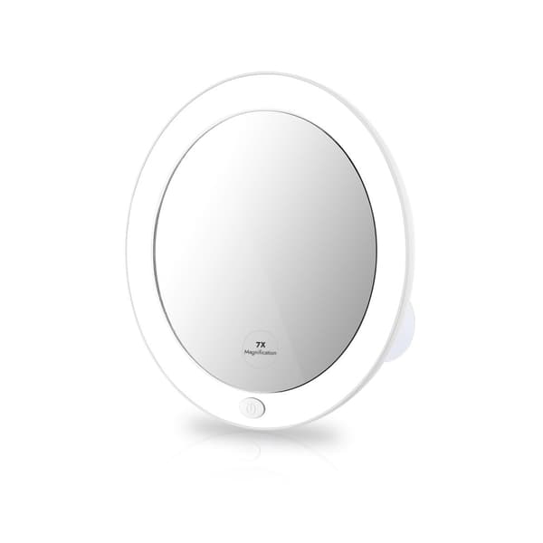 EMKE Professional meikkipeili - 7x suurennus, LED (6000K), imukuppi, kylpyhuoneasennus