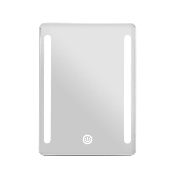 EMKE Bordmakeup Spejl - USB-opladning, 3x forstørrelsesspejl, dæmpbar LED, Rejsevenlig