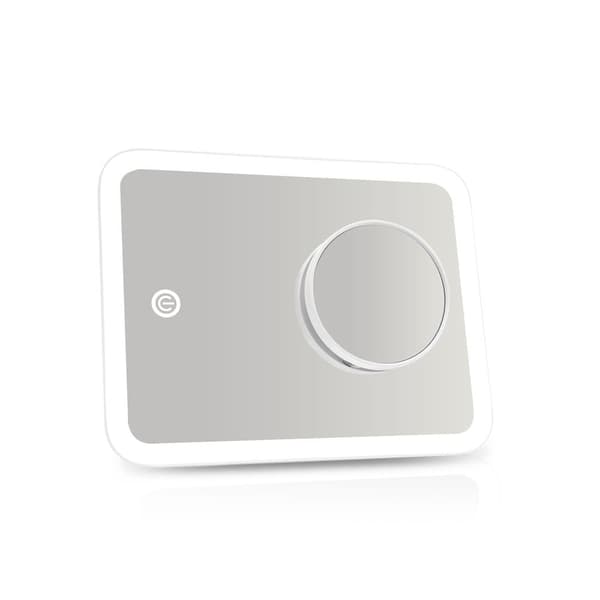 EMKE Meikkipeili LEDillä - USB-lataus, 3x suurennus, himmennettävä, matkoille ja kotiin