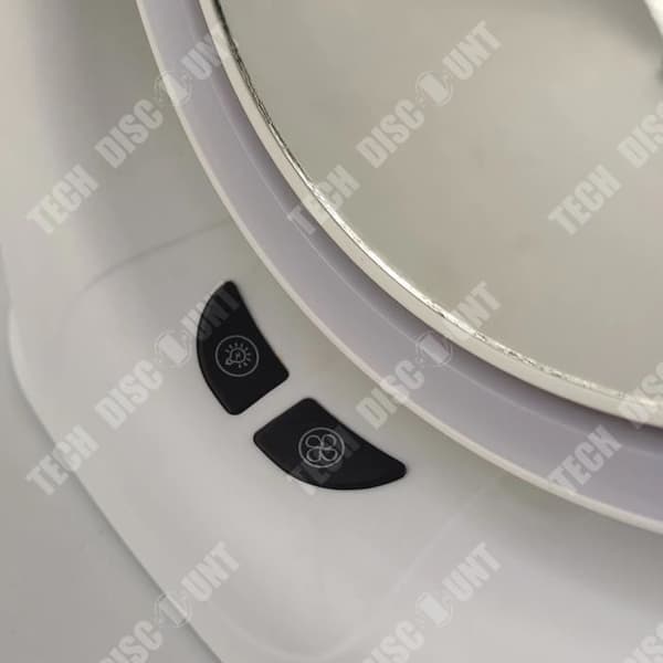TD® Smart Makeup Mirror HD Dual Switch-spegel med LED-ljus och fläktfunktion