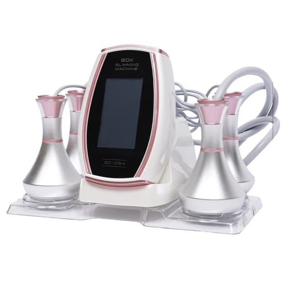 80KHz Slankemaskine, 5 Behandlingshoveder, LED Touch Skærm,EU-stik, HVID