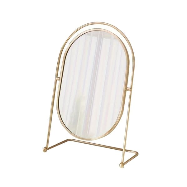 Makeup Spegel, Oval Form, Justerbar Vinkel,Guld
