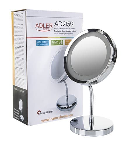Adler AD 2159 makeupspejl fritstående krom