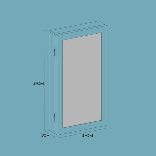Ripustettava koruteline, SONGMICS JBC51W, 67x37x10.5 cm, valkoinen