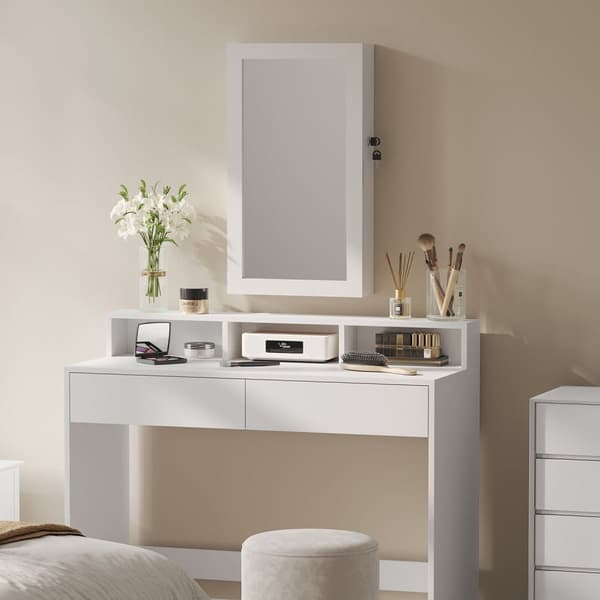 Ripustettava koruteline, SONGMICS JBC51W, 67x37x10.5 cm, valkoinen