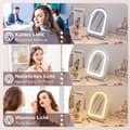 Miniatyrbild 5 av 8: OBOSOE LED-Sminkspegel 33x44,5 cm, 3 Ljuslägen, 360° Roterbar, Touch Styrning