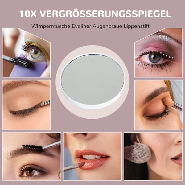 Spegel med Belysning, Hollywood, 58x48 cm, Vit