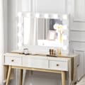Miniatyrbillede 6 af 8: OBOSOE Hollywood LED Make-up Spejl 80x60 cm, 12 Dæmpbare Lys, Berøringskontrol med Hukommelse, Hollywood Make-Up Spejl