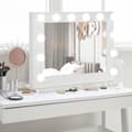 Miniatyrbillede 2 af 8: OBOSOE Hollywood LED Make-up Spejl 80x60 cm, 12 Dæmpbare Lys, Berøringskontrol med Hukommelse, Hollywood Make-Up Spejl