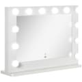 Miniatyrbillede 1 af 8: OBOSOE Hollywood LED Make-up Spejl 80x60 cm, 12 Dæmpbare Lys, Berøringskontrol med Hukommelse, Hollywood Make-Up Spejl