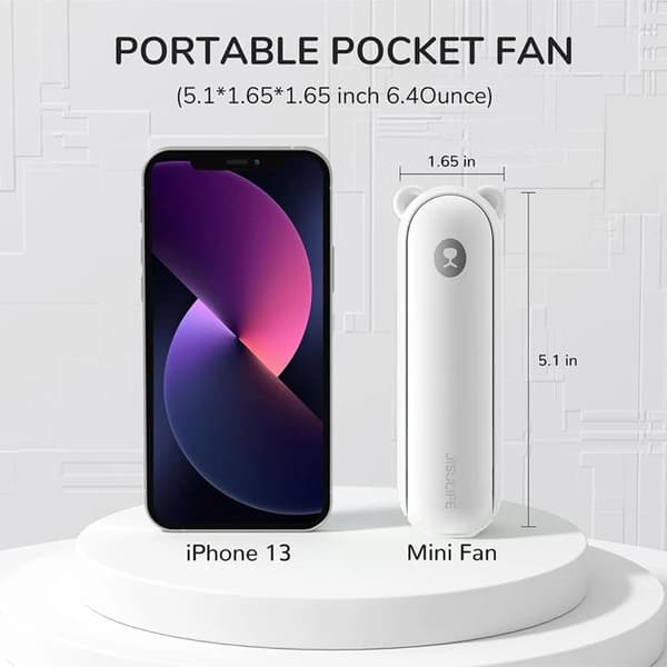 Högkvalitativ handfläkt Life8 Plus (F8X) med ficklampa, portabel, 4500 mAh JISULIFE brun