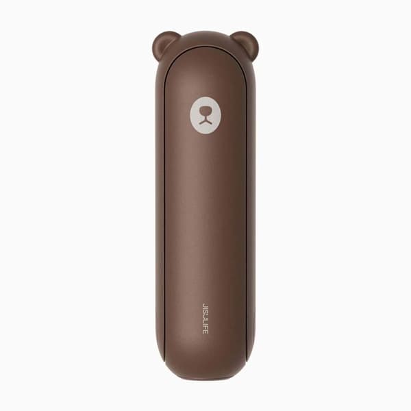 Högkvalitativ handfläkt Life8 Plus (F8X) med ficklampa, portabel, 4500 mAh JISULIFE brun