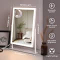 Miniatyrbild 3 av 4: LED Sminkspegel, Justerbar Ljusstyrka, Inbyggd Bluetooth-högtalare,VIT
