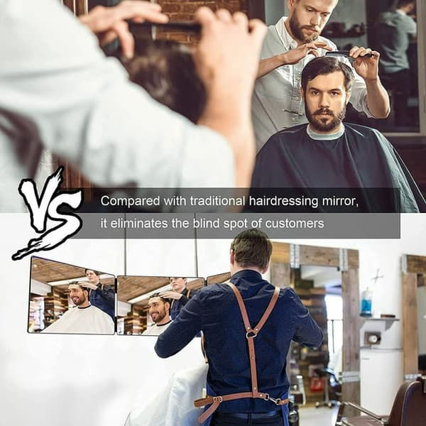 Taitettava kolmisivuinen wc-peili, voidaan ripustaa