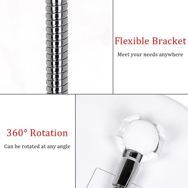 Sminkspegel LED 10 x zoom med sugpropp och flexibel arm