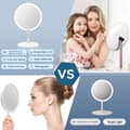 Miniatyrbillede 5 af 9: Bomclap Makeupspejl med LED-lys, 4K HD, 3-trins lysdæmper, touch-kontrol og justerbar vinkel