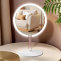 Miniatyrbillede 1 af 9: Bomclap Makeupspejl med LED-lys, 4K HD, 3-trins lysdæmper, touch-kontrol og justerbar vinkel