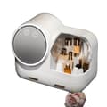 Miniatyrbillede 1 af 2: Makeup Organizer, LED Lys, Drejelig Spejl, USB Opladning,HVID