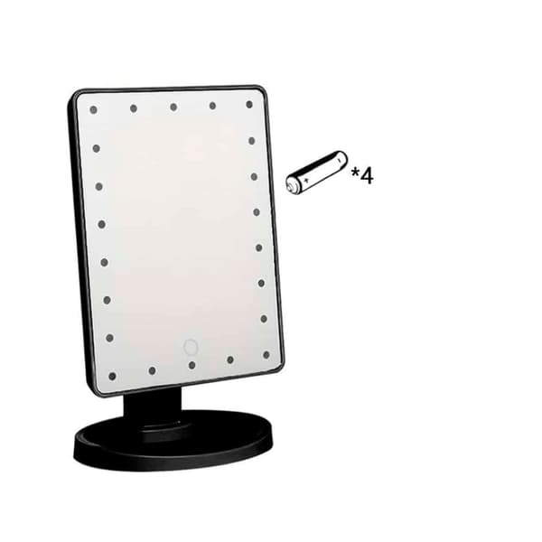 Sminkspegel med LED-ljus och pekskärm (fler färger)
