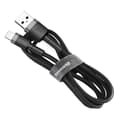 Miniatyrbild 4 av 5: Baseus Cafule USB-A till Lightning kabel 3m Grå / Svart