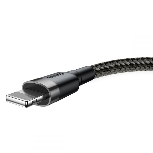 BASEUS Cafule USB-A till Lightning kabel 1m Grå / Svart