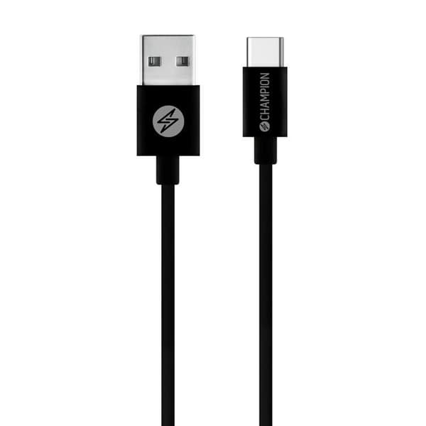CHAMPION USB-C till USB-A kabel 3m - Svart
