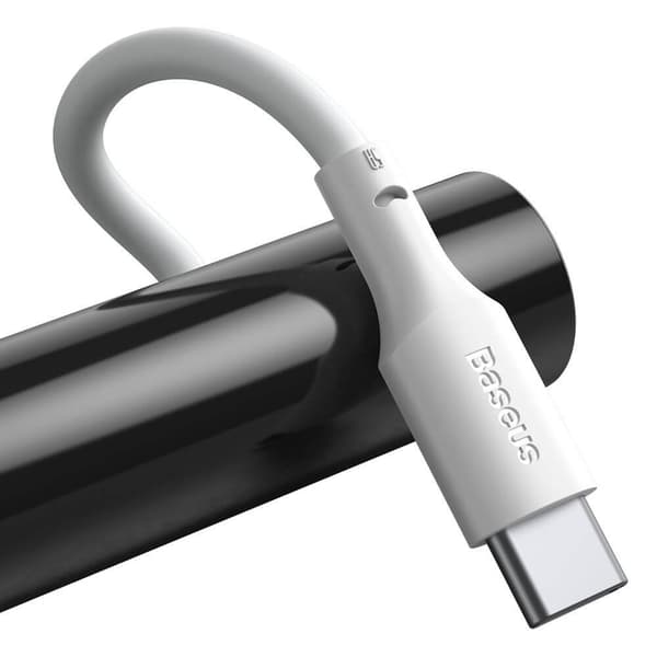 Baseus 2-pack USB-C till USB-A kabel 40 W 5 A 1.5m Vit