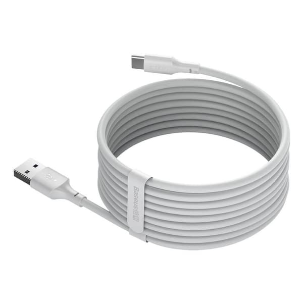 Baseus 2-pack USB-C till USB-A kabel 40 W 5 A 1.5m Vit