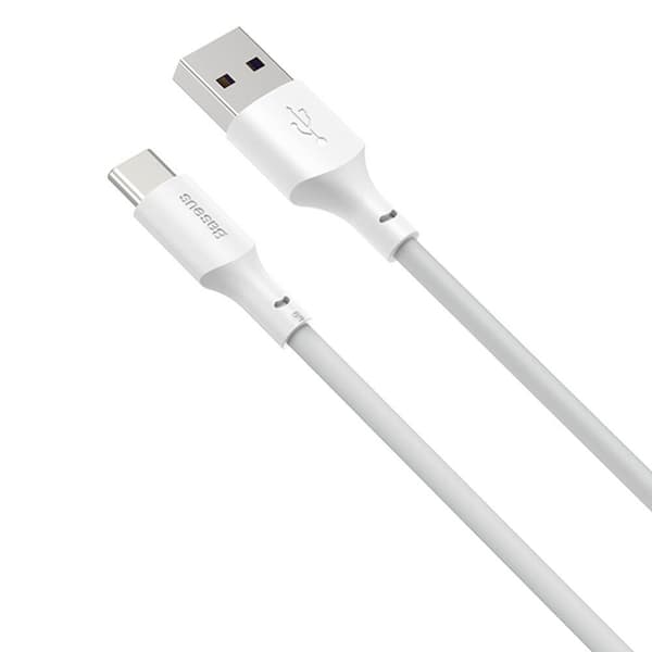 Baseus 2-pack USB-C till USB-A kabel 40 W 5 A 1.5m Vit