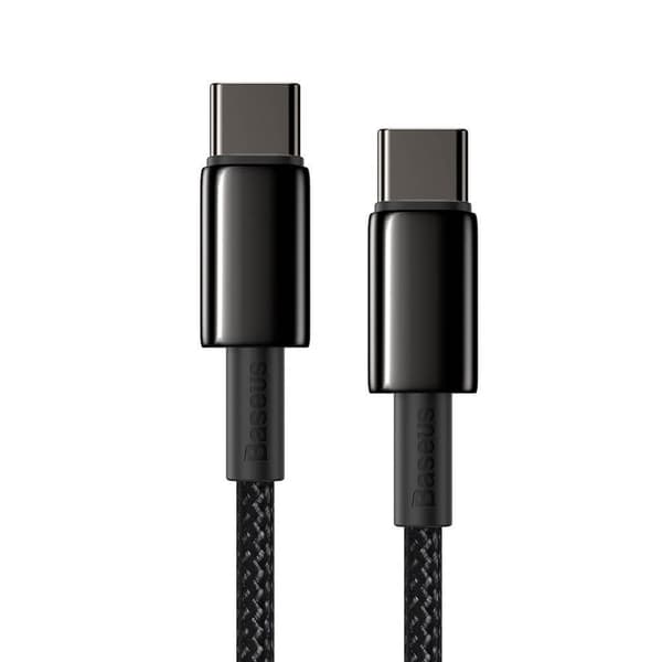 Baseus USB-C till USB-C kabel 100W 5 A 1m Svart