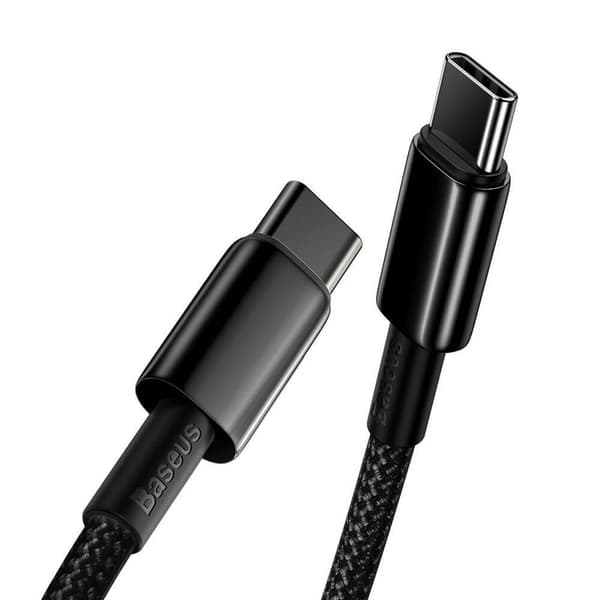 Baseus USB-C till USB-C kabel 100W 5 A 1m Svart