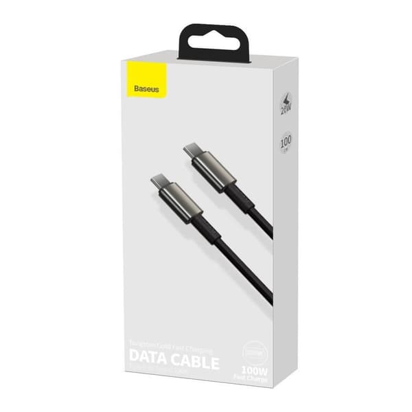 Baseus USB-C till USB-C kabel 100W 5 A 1m Svart