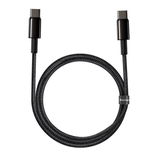 Baseus USB-C till USB-C kabel 100W 5 A 1m Svart