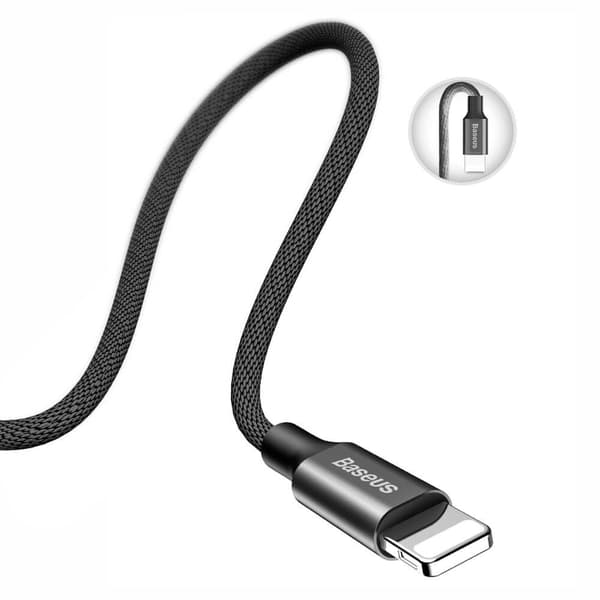 BASEUS Yiven USB-A till Lightning kabel 1.2m Svart