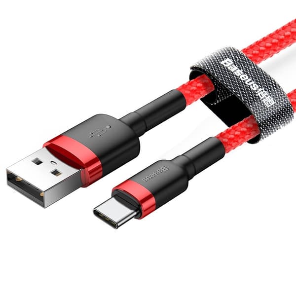 Baseus Cafule USB-C till USB-A kabel QC 3.0 3A 1M Röd