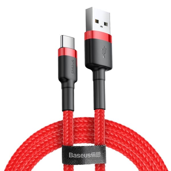 Baseus Cafule USB-C till USB-A kabel QC 3.0 3A 1M Röd