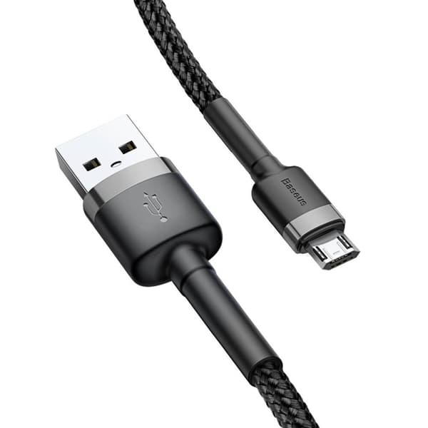 Baseus Cafule micro USB kabel QC 3.0 2.4A 0,5M Svart-Grå