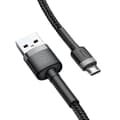 Miniatyrbild 4 av 5: Baseus Cafule micro USB kabel QC 3.0 2.4A 0,5M Svart-Grå